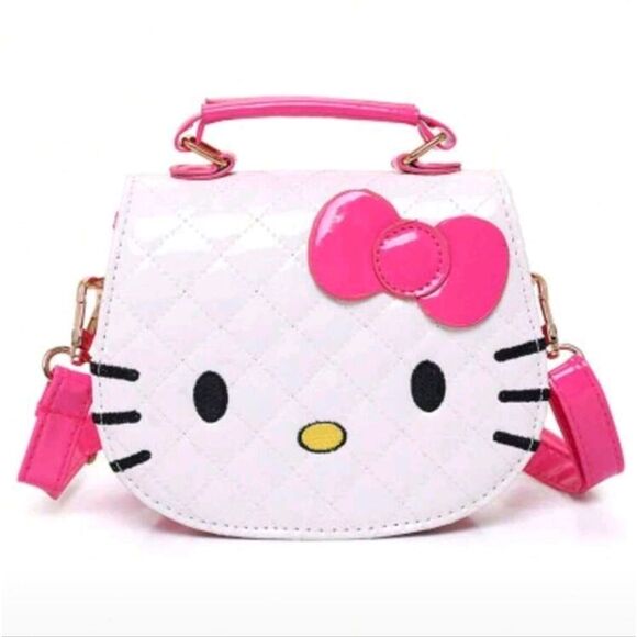 Hello Kitty Mini Handbag Make Up Bag Sanrio Kawaii Purse - Picture 1 of 8